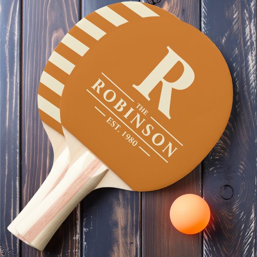 ファミリーネーム&イニシャルポロバーンドハニー 卓球ラケット