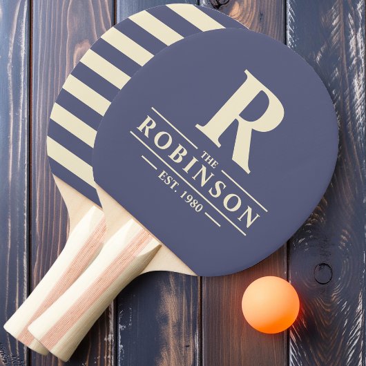 ファミリーネーム&イニシャルポロラベンダーブリーズ 卓球ラケット