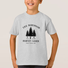 ファミリーネーム キャビン 田舎風の森 Tシャツ