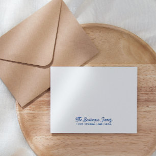 ファミリーノーテカードステーショナリーの名前ブルー ノートカード