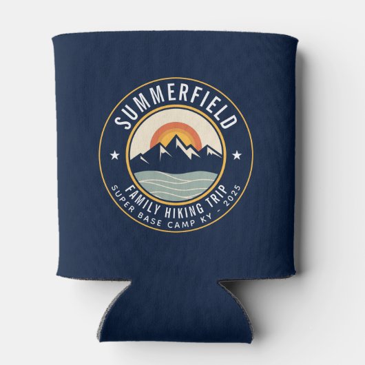 ファミリーハイキングトリップサンセットマウンテンカスタムズ 缶クーラー (裏面)