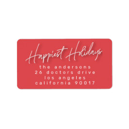 ファミリーハッピークリスマスホリデーアドレス ラベル