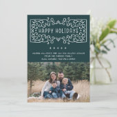 ファミリーハッピーホリデークリスマスフォトカード シーズンカード (スタンド正面)