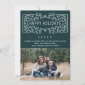 ファミリーハッピーホリデークリスマスフォトカード シーズンカード (正面)