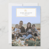 ファミリーハッピーホリデークリスマスフォトカード シーズンカード (正面)