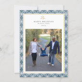 ファミリーハッピーホリデークリスマスフォトカード シーズンカード (正面)