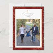 ファミリーハッピーホリデークリスマスフォトカード シーズンカード (正面)