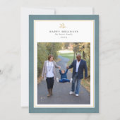 ファミリーハッピーホリデークリスマスフォトカード シーズンカード (正面)