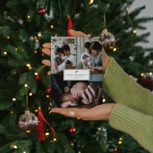 ファミリーハッピーホリデークリスマスフォトカード シーズンカード