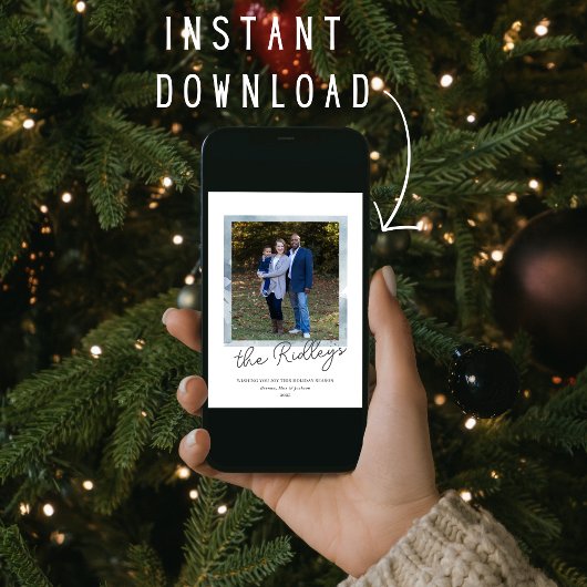 ファミリーハッピーホリデークリスマスフォトカード シーズンカード