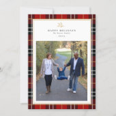 ファミリーハッピーホリデークリスマスフォトカード シーズンカード (正面)