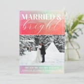 ファミリーハッピーホリデークリスマスブライトフォトカード シーズンカード (スタンド正面)