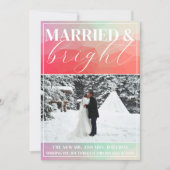 ファミリーハッピーホリデークリスマスブライトフォトカード シーズンカード (正面)