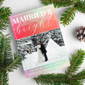 ファミリーハッピーホリデークリスマスブライトフォトカード シーズンカード