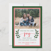 ファミリーハッピーホリデークリスマス2024クリスマスカード シーズンカード (正面)