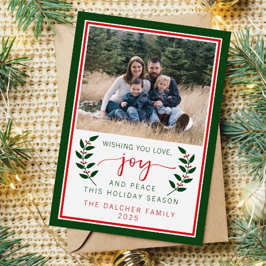 ファミリーハッピーホリデークリスマス2024クリスマスカード シーズンカード