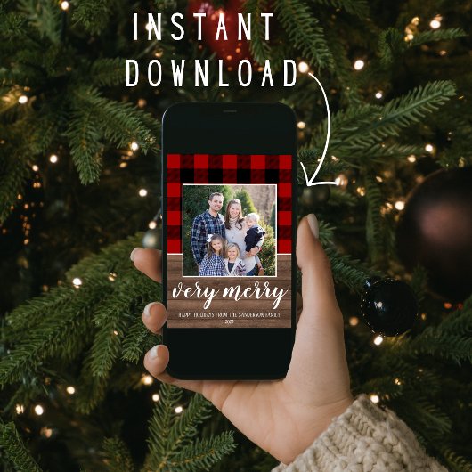 ファミリーハッピーホリデーズクリスマスフォトカード シーズンカード
