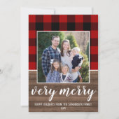 ファミリーハッピーホリデーズクリスマスフォトカード シーズンカード (正面)