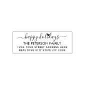 ファミリーハッピーホリデーズスクリプト差出人住所 セルフインキングスタンプ (デザイン)