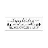 ファミリーハッピーホリデーズスクリプト差出人住所 セルフインキングスタンプ (デザイン)
