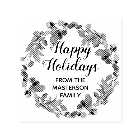 ファミリーハッピーホリデーズユーカリリース セルフインキングスタンプ (デザイン)