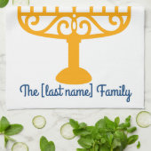 ファミリーハヌッカキッチンタオル キッチンタオル (折り畳み)