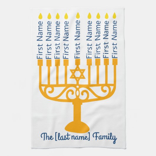 ファミリーハヌッカキッチンタオル キッチンタオル (縦)