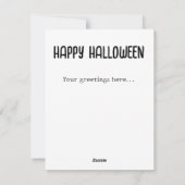 ファミリーハロウィングリーティングカード幽霊とカボチャ シーズンカード (裏面)