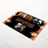 ファミリーハロウィンフォトコラージカード 箔招待状 (回転した状態)