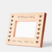 ファミリーハートパターカスタムン木製フォトフレーム レーザー彫刻フレーム (左)