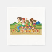 ファミリーバイクライド紙ナプキンス スタンダードカクテルナプキン (正面)