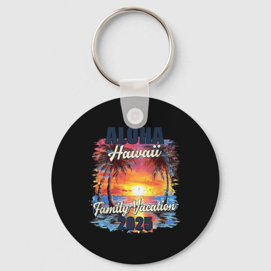 ファミリーバケーションアロハハワイ2025サマートリップマッツ キーホルダー (正面)