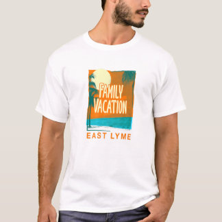 ファミリーバケーションイーストライムビーチコネチカットビーチ Tシャツ