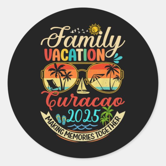 ファミリーバケーションキュラカオ2025メモリーズファミリーサムメ ラウンドシール (正面)