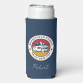 ファミリーバケーションキープサケパーソナライズされた スリム缶クーラー (Seltzer裏面)