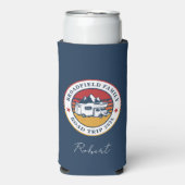 ファミリーバケーションキープサケパーソナライズされた スリム缶クーラー (Seltzer正面)