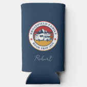 ファミリーバケーションキープサケパーソナライズされた スリム缶クーラー (裏面)