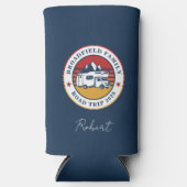 ファミリーバケーションキープサケパーソナライズされた スリム缶クーラー (正面)