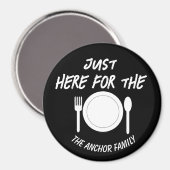 ファミリーバケーションクルーズキッズドアおもしろいフード恋人 マグネット (正面/裏面)