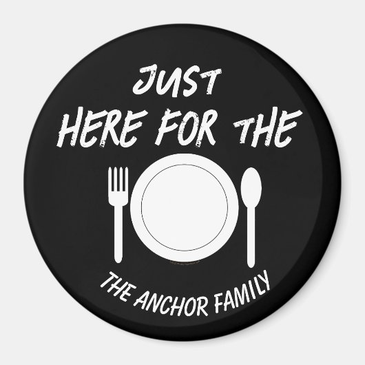 ファミリーバケーションクルーズキッズドアおもしろいフード恋人 マグネット (正面)