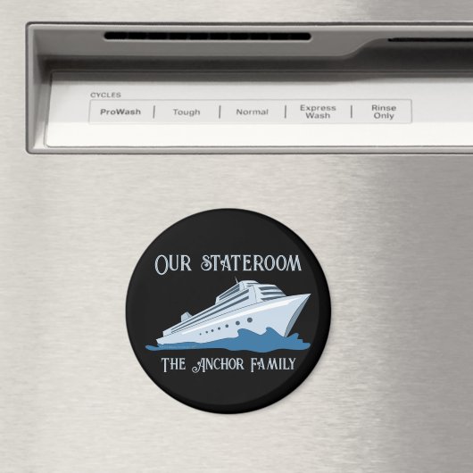 ファミリーバケーションクルーズシップのドアマーカーあなたの名前 マグネット (インサイチュ (食洗機))