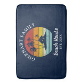 ファミリーバケーションビーチハウスシーサイドマッチングデコール バスマット (正面縦)