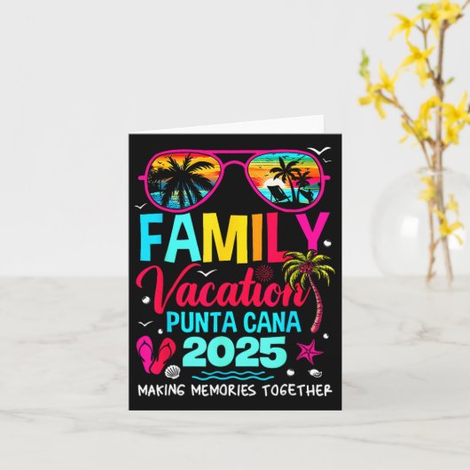 ファミリーバケーションプンタカナ2025思い出を作る カード (黄色い花)