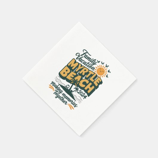 ファミリーバケーションマートルビーチ2024メイキングメモリーズ スタンダードカクテルナプキン (角)