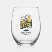 ファミリーバケーションマートルビーチ2024メイキングメモリーズ ステムなしワイングラス (正面)