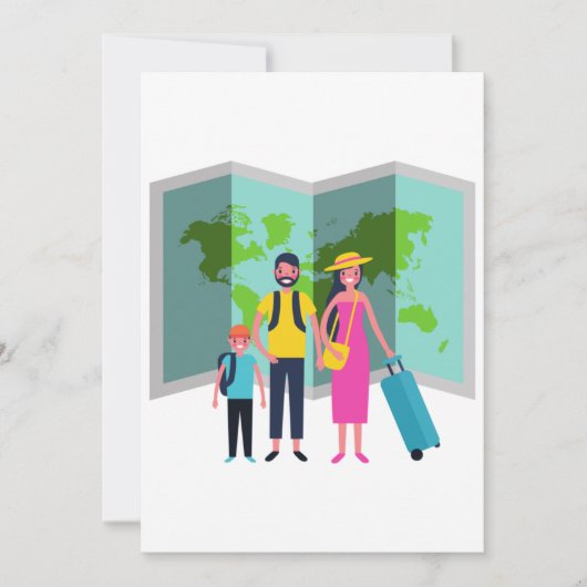 ファミリーバケーションメイキングメモリーズデザインCl 招待状 (正面)