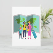 ファミリーバケーションメイキングメモリーズデザインCl 招待状 (スタンド正面)