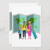 ファミリーバケーションメイキングメモリーズデザインCl 招待状 (正面/裏面)