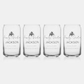 ファミリーバケーションモダンパームツリービーチ ガラス缶 (正面)