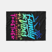 ファミリーバケーション2025ビーチマッチングファミリーサマー フリースブランケット (正面(横))